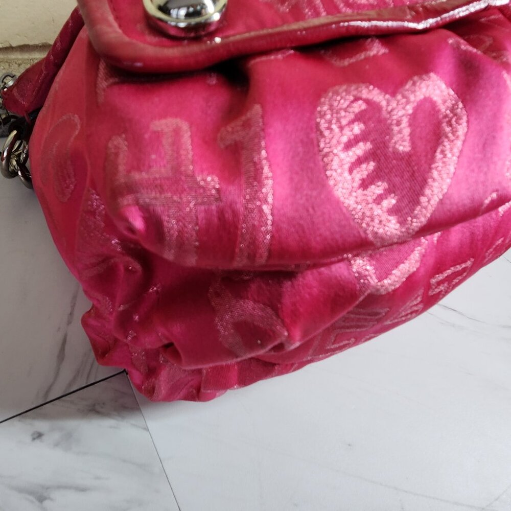Rare Coach Poppy Storypatch Pink Shoulder Bag Purse - Picture 9 of 16